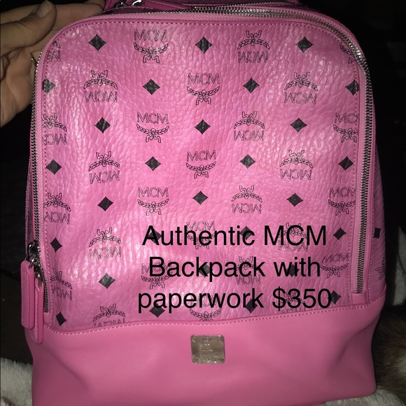 MCM Pink Backpack - Authentic main image 1